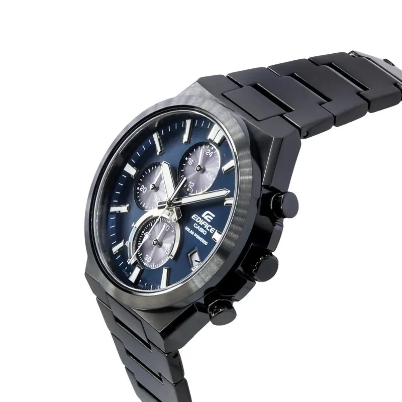 Casio Edifice Chonograph Solar Powered Blue Dial Men's Watch- EQS-950DC-2AV